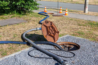 Sewer line repair work